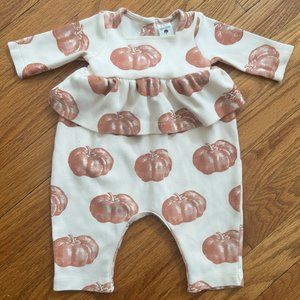 Kate Quinn Ruffle Jumpsuit Harvest Pumpkin 0-3 months